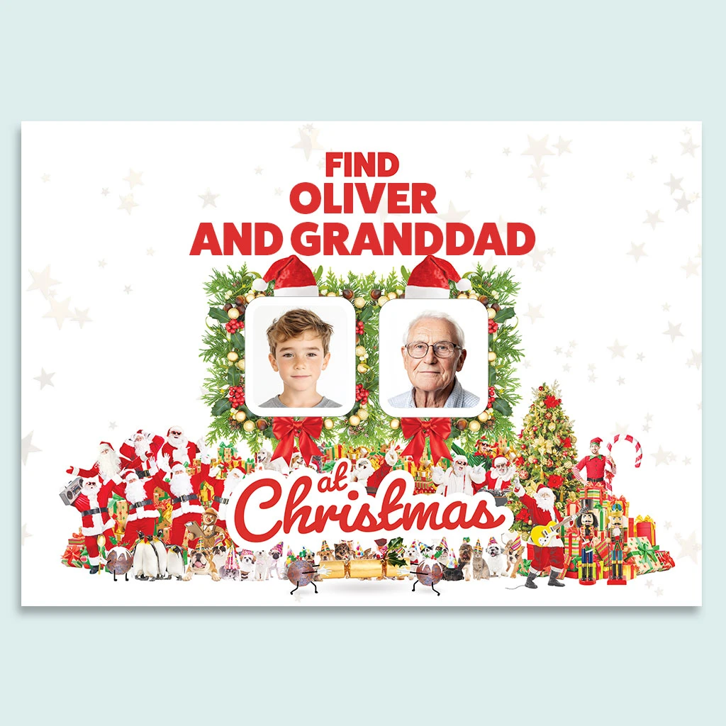 Find grandad and grandchild at christmas